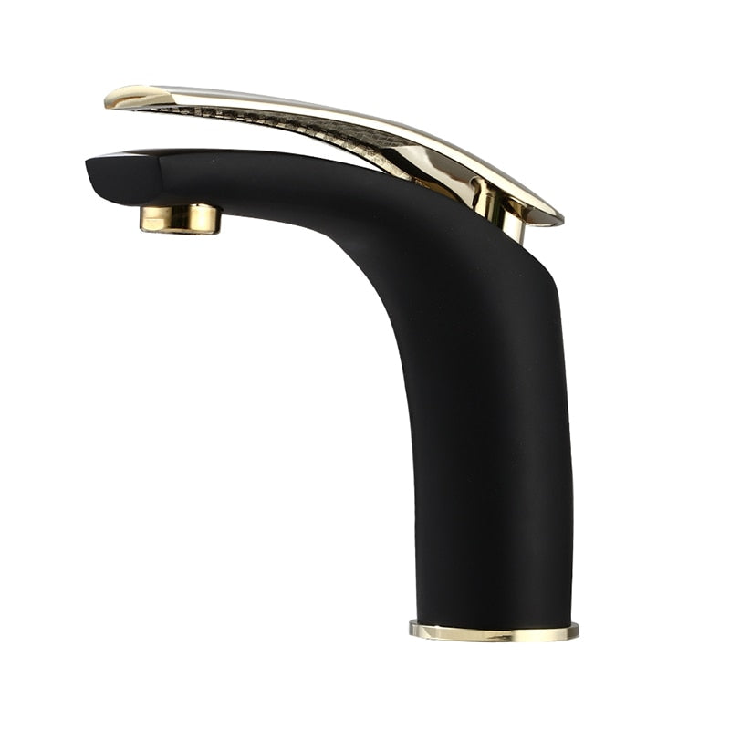 Cheap Price Modern Black Lacquer Single Hole Bathroom Sinks Basin Faucet - WELQUEEN