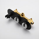 Freestanding Bathtub Faucet Tub Filler Jade Dual Handle Floor Mount Bathroom Faucet with Handheld Shower Bath Mixer Tap