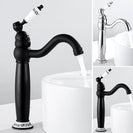 New Deck Bathroom Basin Sink Mixer Tap Polished Antique/Black Faucet Waterfall Faucet Bathroom Faucet