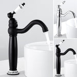 New Deck Bathroom Basin Sink Mixer Tap Polished Antique/Black Faucet Waterfall Faucet Bathroom Faucet