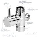 Brass Diverter Valve 3 Way Water Separator Shower Tee Adapter Adjustable Shower Head Diverter Valve Bathroom Shower Valve