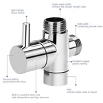 Brass Diverter Valve 3 Way Water Separator Shower Tee Adapter Adjustable Shower Head Diverter Valve Bathroom Shower Valve