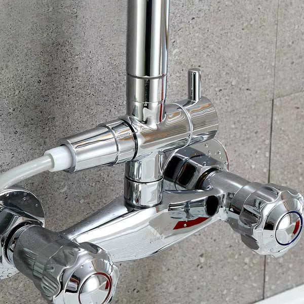Brass Diverter Valve 3 Way Water Separator Shower Tee Adapter Adjustable Shower Head Diverter Valve Bathroom Shower Valve - WELQUEEN