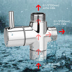Brass Diverter Valve 3 Way Water Separator Shower Tee Adapter Adjustable Shower Head Diverter Valve Bathroom Shower Valve
