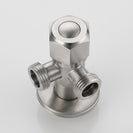 Stainless Steel Angle Valve G1/2 Thread Triangle Valve Hot and Cold Water Valve Bathroom Connector for Toilet Basin Water Heater