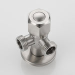 Stainless Steel Angle Valve G1/2 Thread Triangle Valve Hot and Cold Water Valve Bathroom Connector for Toilet Basin Water Heater