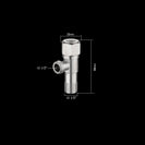 Stainless Steel Angle Valve G1/2 Thread Triangle Valve Hot and Cold Water Valve Bathroom Connector for Toilet Basin Water Heater