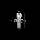 Stainless Steel Angle Valve G1/2 Thread Triangle Valve Hot and Cold Water Valve Bathroom Connector for Toilet Basin Water Heater