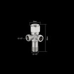 Stainless Steel Angle Valve G1/2 Thread Triangle Valve Hot and Cold Water Valve Bathroom Connector for Toilet Basin Water Heater