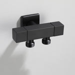 Black Multi-Function Washing Machine Faucet Brass Bathroom Mop Tap Water Taps Angle Valve