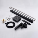 Freestanding Bathtub Faucet Floor Mount Tub Filler Single Handle Brass Tap with Hand Shower and Swivel Spout