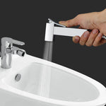 Solid Brass Single Cold Water Corner Valve Bidet Function square Hand Shower Head Tap Crane 90 Degree Switch