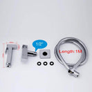 Solid Brass Single Cold Water Corner Valve Bidet Function square Hand Shower Head Tap Crane 90 Degree Switch