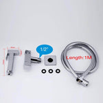 Solid Brass Single Cold Water Corner Valve Bidet Function square Hand Shower Head Tap Crane 90 Degree Switch