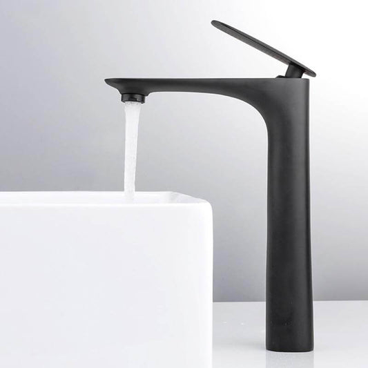 Black Brass Basin Faucet Single Handle Waterfall Basin Mixer Tap Hot & Cold Bathroom Faucets Sink Waterfall Faucet - WELQUEEN