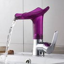 Basin Faucets Waterfall Faucet for Bathroom Basin Mixer Tap Single Handle Sink Mixer Tap Deck Mounted Bathroom Faucet
