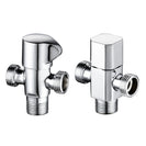 Solid Brass 1 In 2 Out High Quality Triangle Valve Wall Mount Bathroom Toilet Faucet Angle Switch G1/2" Male Thread Stop Valve