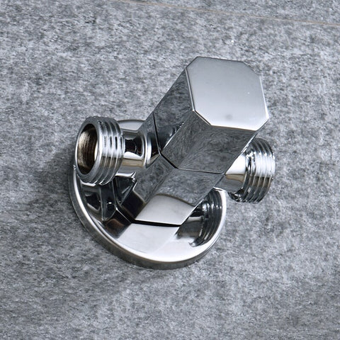 Angle Valve, Frascio Shut Off Water Angle Stop Valve for Faucet and Toilet,  Wall Mounted, G1/2 Commercial 1/2¡± IPS Inlet and Outlet,Polished Chrome