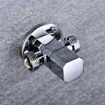 Solid Brass 1 In 2 Out High Quality Triangle Valve Wall Mount Bathroom Toilet Faucet Angle Switch G1/2" Male Thread Stop Valve