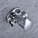 Solid Brass 1 In 2 Out High Quality Triangle Valve Wall Mount Bathroom Toilet Faucet Angle Switch G1/2" Male Thread Stop Valve