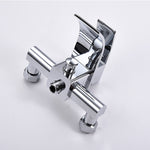 Bathtub Shower Set Wall Mounted Waterfall Bath Faucet | Bathroom Cold and Hot Mixer Taps Brass Chrome