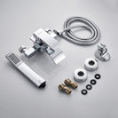 Bathtub Shower Set Wall Mounted Waterfall Bath Faucet | Bathroom Cold and Hot Mixer Taps Brass Chrome