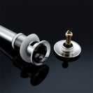 Pop up Drain with Overflow Bathroom Sink Waste Basin Drainer Plug Bath Tub Round Chrome