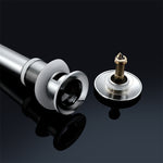 Pop up Drain with Overflow Bathroom Sink Waste Basin Drainer Plug Bath Tub Round Chrome