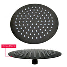 Bathroom Shower Set Matte Black Rain Shower Faucet Wall or Ceiling Mounted Thermostatic Valve System 8-12"Shower Head