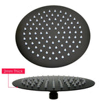 Bathroom Shower Set Matte Black Rain Shower Faucet Wall or Ceiling Mounted Thermostatic Valve System 8-12"Shower Head