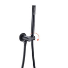 Bathroom Shower Set Matte Black Rain Shower Faucet Wall or Ceiling Mounted Thermostatic Valve System 8-12"Shower Head