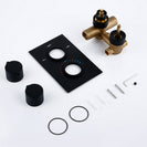 Bathroom Shower Set Matte Black Rain Shower Faucet Wall or Ceiling Mounted Thermostatic Valve System 8-12"Shower Head