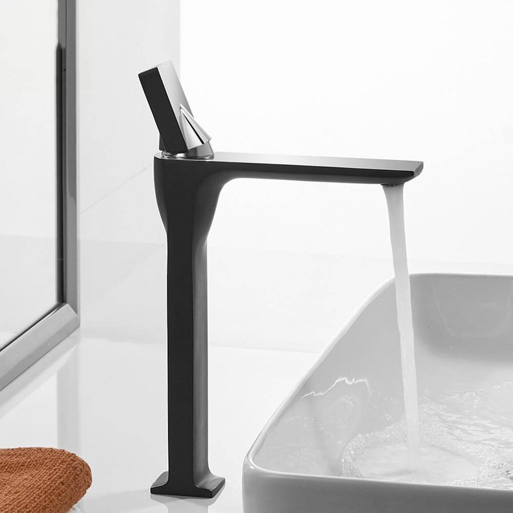 Basin Faucet Retro Black Faucet Taps Bathroom Sink Faucet Single Handle Hole Deck Vintage Wash Hot Cold Mixer Tap Crane - WELQUEEN