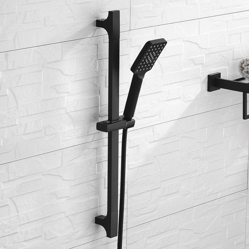 High Quality Black Shower Sliding Bar Wall Mounted Shower Bar Adjustable Sliding Rail Set 3 Function Shower Minimalist Style - WELQUEEN