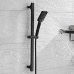 High Quality Black Shower Sliding Bar Wall Mounted Shower Bar Adjustable Sliding Rail Set 3 Function Shower Minimalist Style