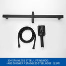High Quality Black Shower Sliding Bar Wall Mounted Shower Bar Adjustable Sliding Rail Set 3 Function Shower Minimalist Style