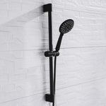 Adjustable 3 Function Black Shower Riser Slide Bar Wall Mount Shower Sliding Bar
