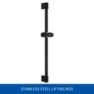 Adjustable 3 Function Black Shower Riser Slide Bar Wall Mount Shower Sliding Bar