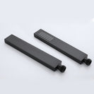 High Quality Square Solid Brass Matte Black Sliding Bar Shower Set Wall Mounted Adjustable Slide Bar with Shower Minimalism