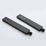 High Quality Square Solid Brass Matte Black Sliding Bar Shower Set Wall Mounted Adjustable Slide Bar with Shower Minimalism