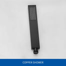 High Quality Square Solid Brass Matte Black Sliding Bar Shower Set Wall Mounted Adjustable Slide Bar with Shower Minimalism